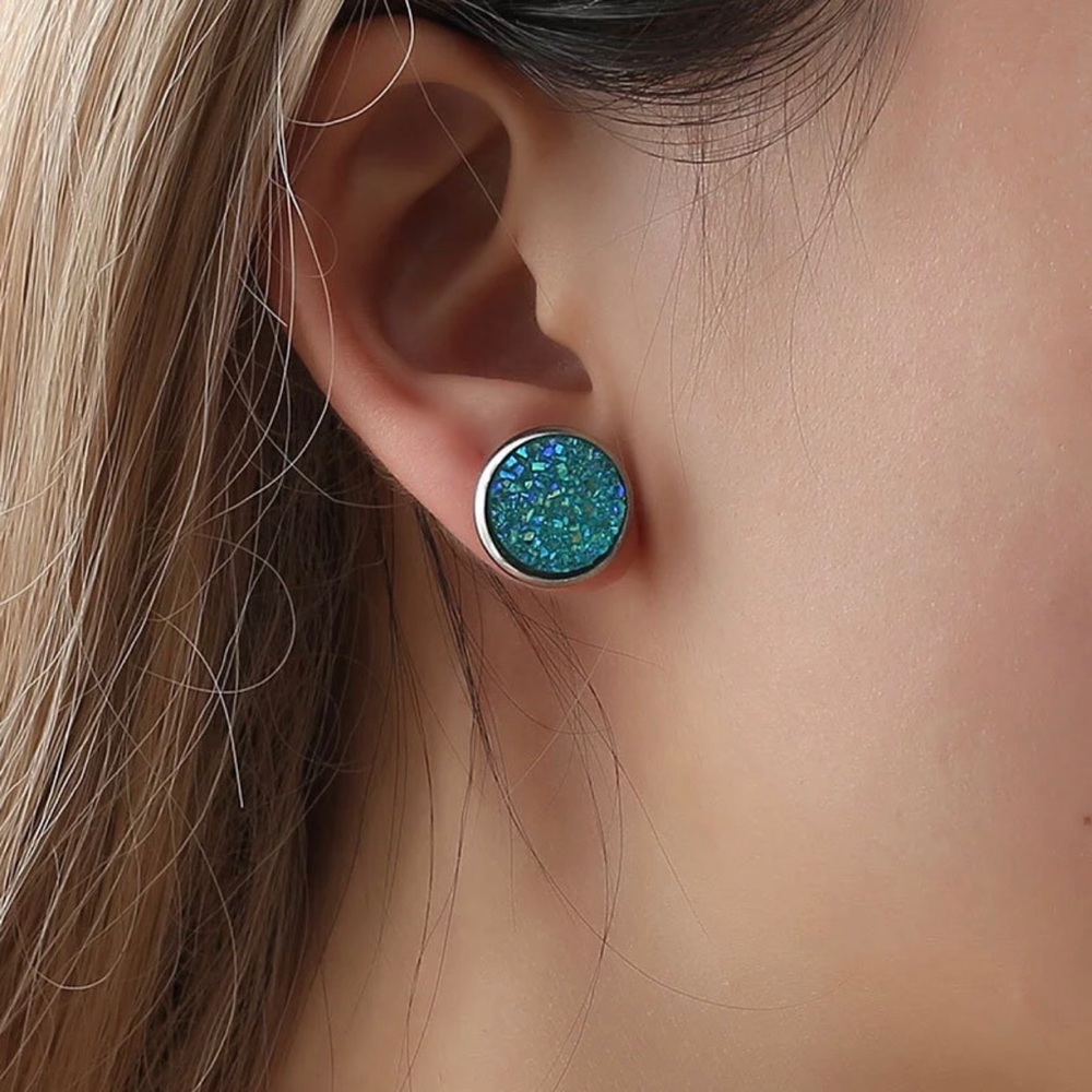 Set of 6 Pair Druzy Earrings - Picture 4 of 4